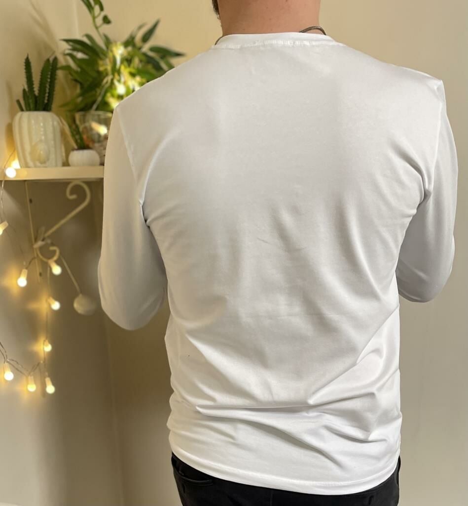 Betimoda Erkek Slim Fit Dar Kesim Bisiklet Yaka Uzun Kol Pamuklu Tişört BEYAZ - 3XL