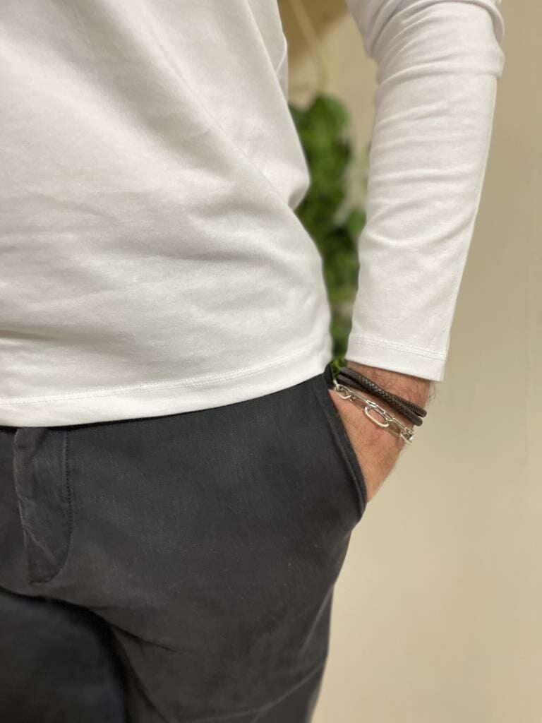 Betimoda Erkek Slim Fit Dar Kesim Bisiklet Yaka Uzun Kol Pamuklu Tişört BEYAZ - 3XL