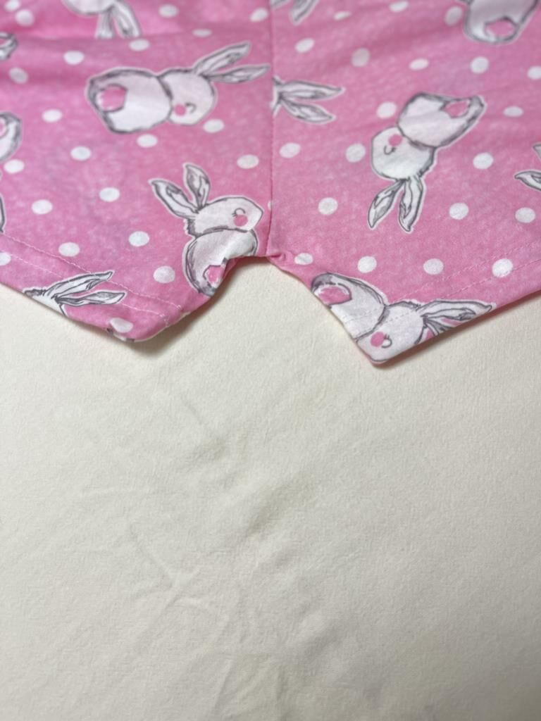 Kadın %100 Pamuklu Süprem Desenli Yumuşak Basic Mini Şort MS.Büyük Tavşan Pembe - L