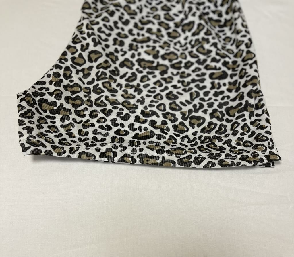Kadın %100 Pamuklu Süprem Desenli Yumuşak Basic Mini Şort MS.Leopar - XL