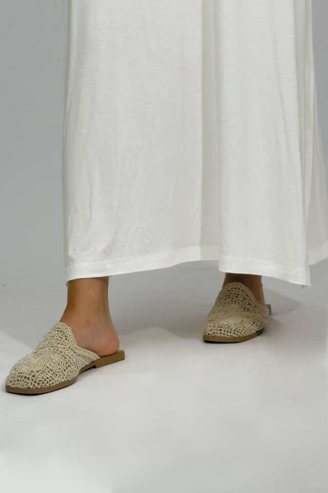 Kadın Yazlık Kısa Kollu Viskon Midi Boy Bisiklet Yaka Elbise EKRU - 2XL/3XL