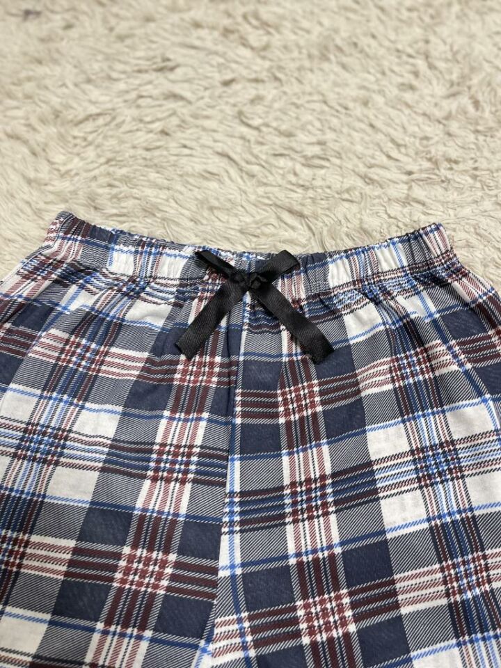 %100 Pamuk Kadın Yüksek Bel Dört Mevsim Şort Pijama Kahverengi Kare - XL