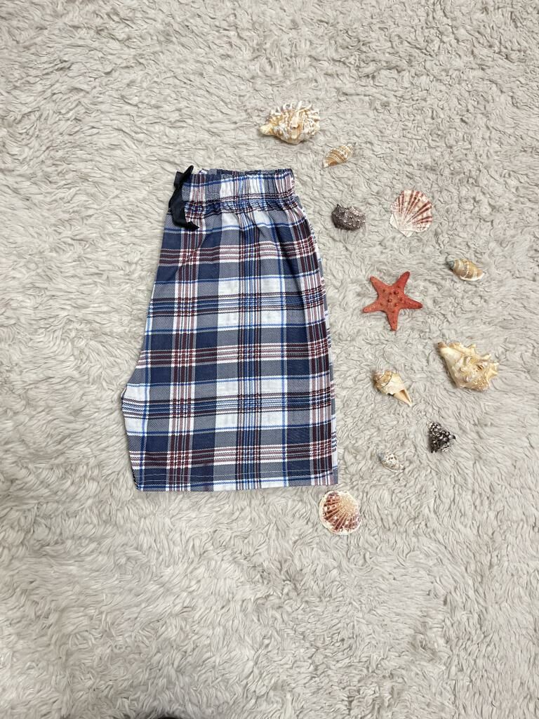%100 Pamuk Kadın Yüksek Bel Dört Mevsim Şort Pijama Kahverengi Kare - XL