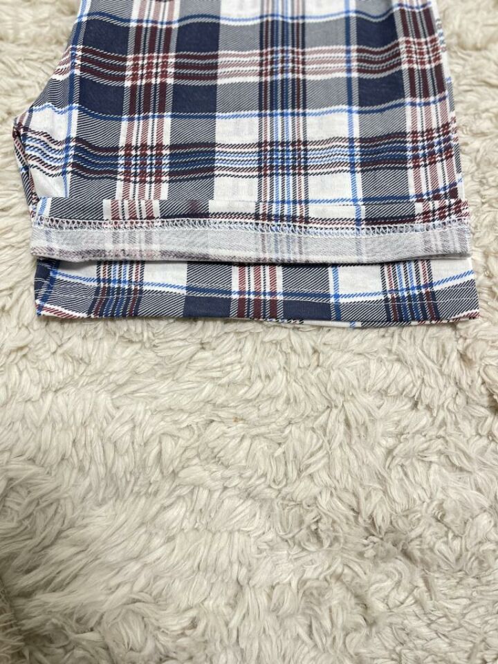 %100 Pamuk Kadın Yüksek Bel Dört Mevsim Şort Pijama Kahverengi Kare - XL