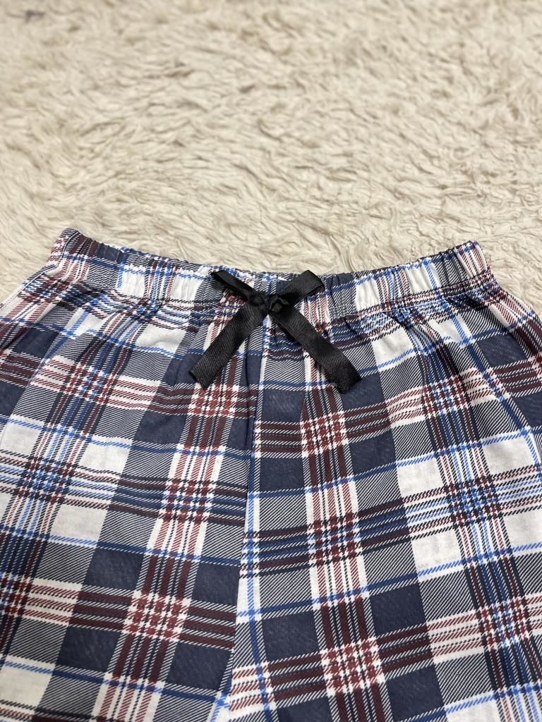 %100 Pamuk Kadın Yüksek Bel Dört Mevsim Şort Pijama Kahverengi Kare - XXL