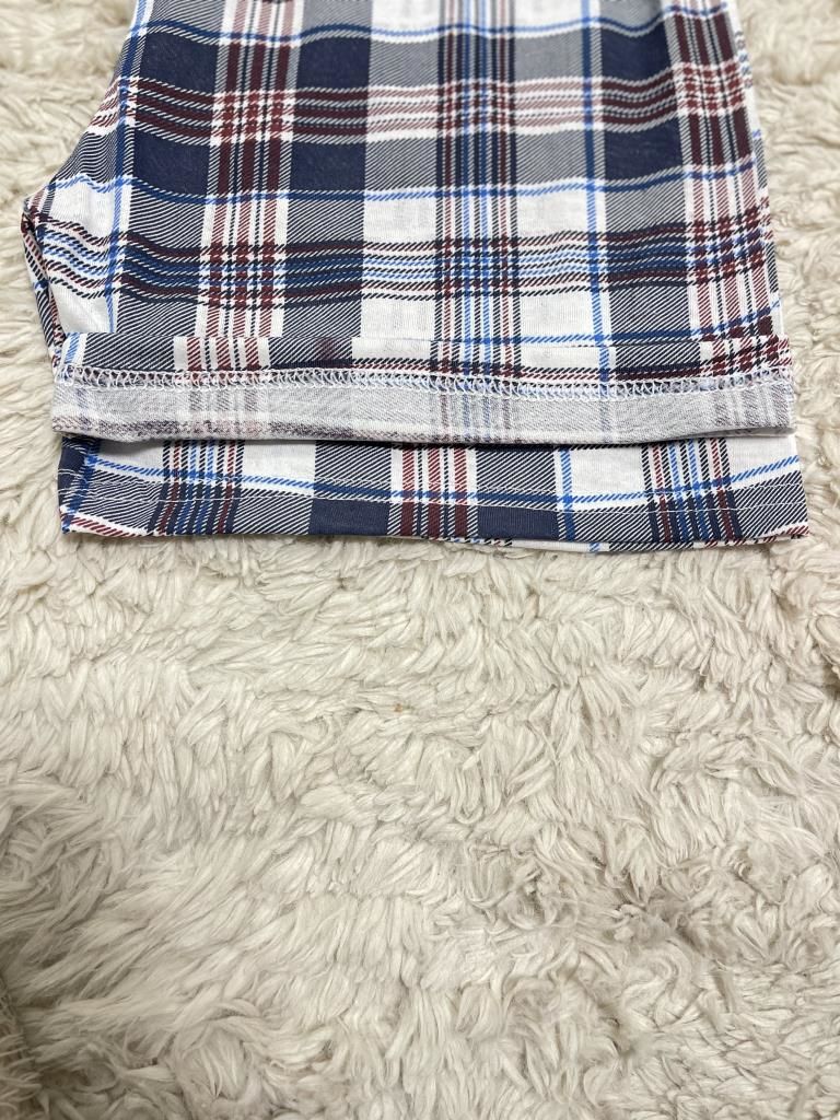 %100 Pamuk Kadın Yüksek Bel Dört Mevsim Şort Pijama Kahverengi Kare - XXL