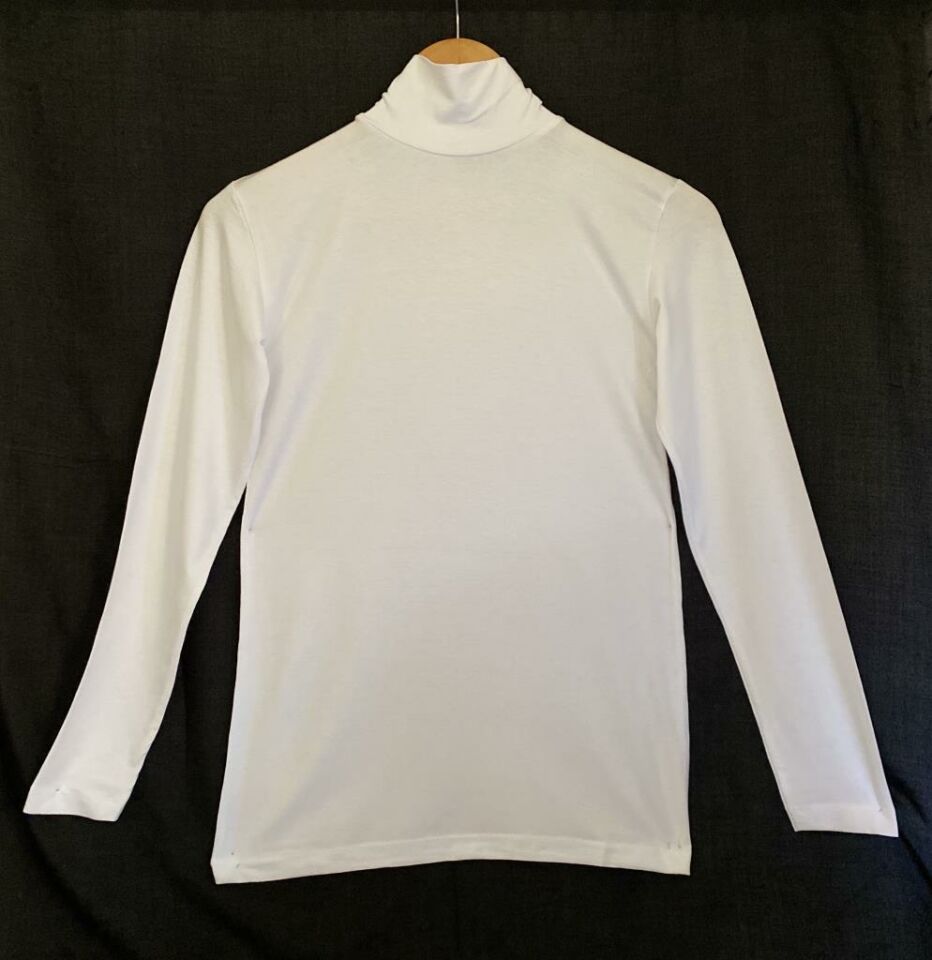 Kadın Uzun Kollu Yarım Balıkçı Yaka Body 2 Adet BEYAZ - L/XL