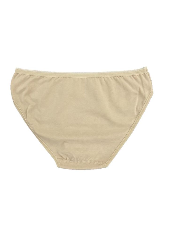 Kadın İz Yapmaz Yüksek Bel Retro Külot 3 Adet BEJ - XL