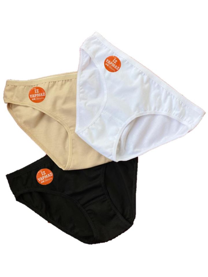 Kadın İz Yapmaz Bikini Külot 3 Adet Karışık - XL