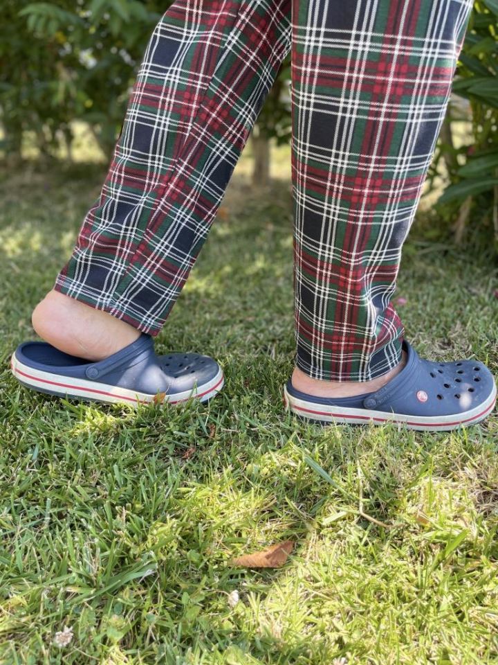 Erkek %100 Pamuk Cepsiz Beli Lastikli Pijama Altı Eşofman Bordo Kare - L