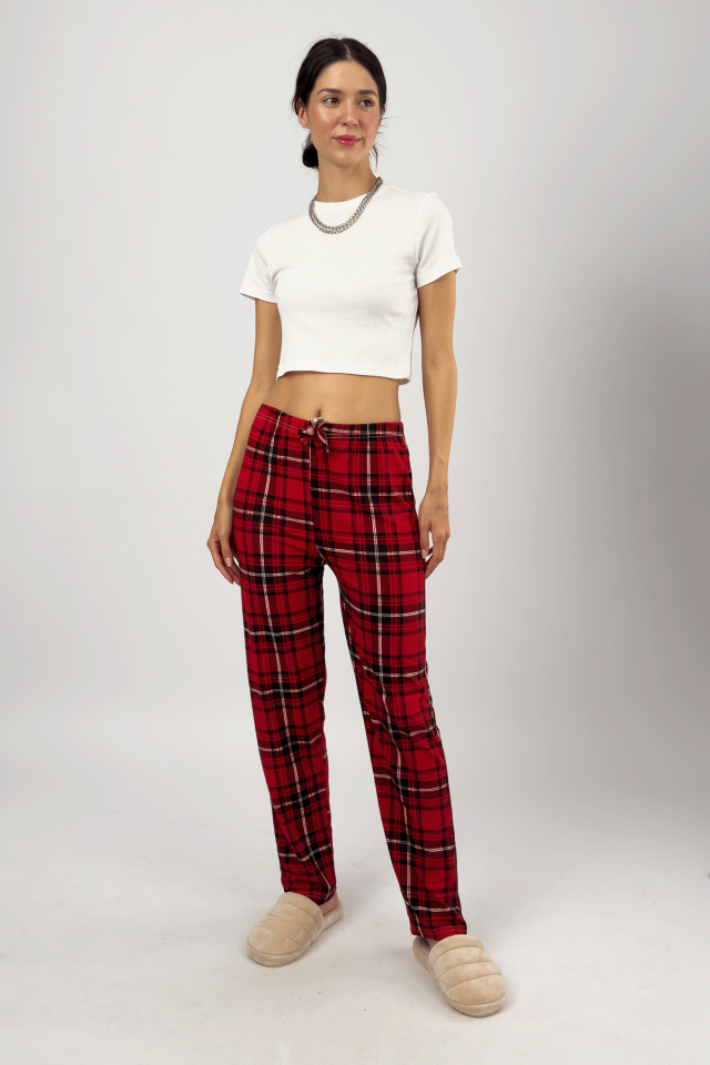 Kadın Kadife Pijama Altı Eşofman Pamuklu