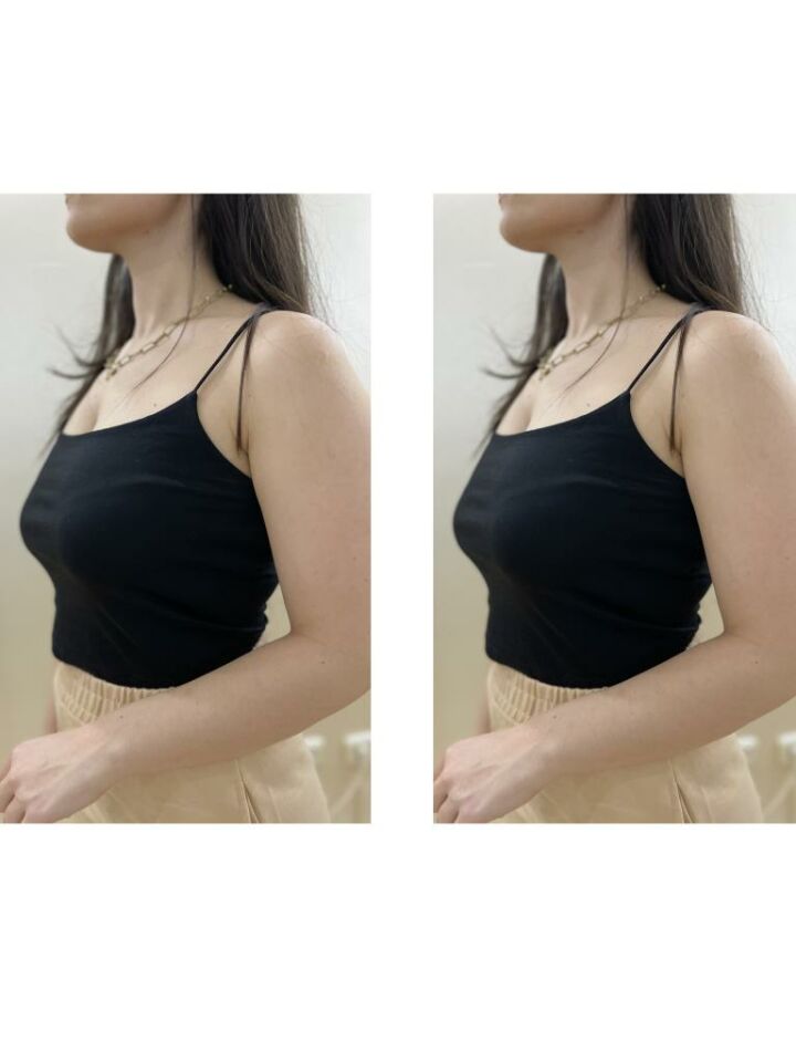 Kadın Pamuklu Crop Top Askılı Büstiyer 2 Adet SİYAH - L