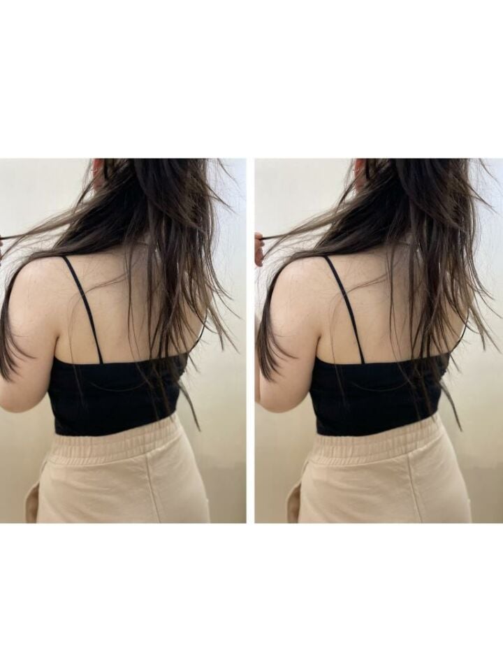 Kadın Pamuklu Crop Top Askılı Büstiyer 2 Adet SİYAH - L