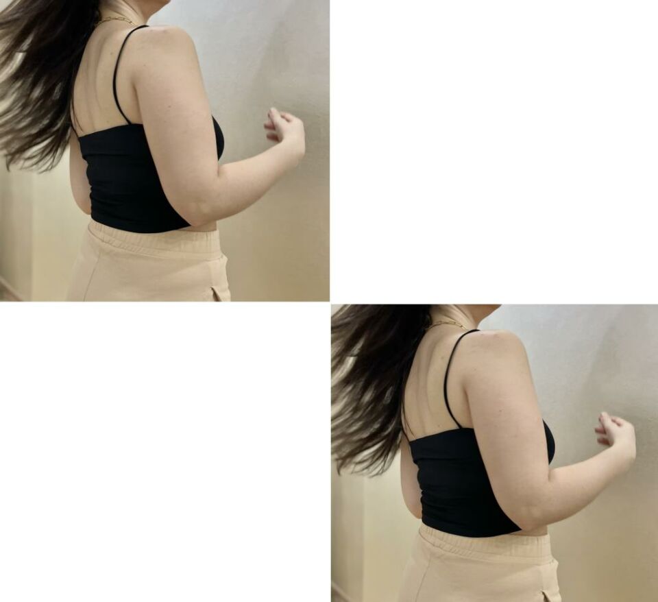 Kadın Pamuklu Crop Top Askılı Büstiyer 2 Adet SİYAH - L