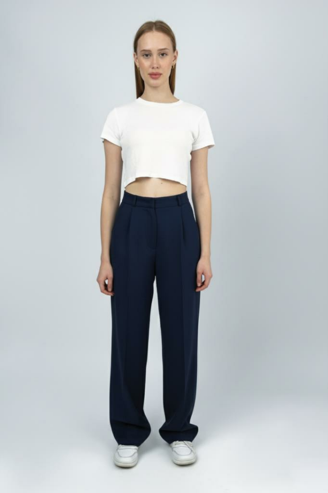 Kadın Yüksek Bel Palazzo Pantolon 22.2 Laci - M