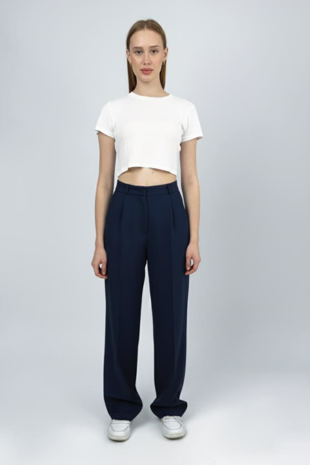 Kadın Yüksek Bel Palazzo Pantolon Laci - XL