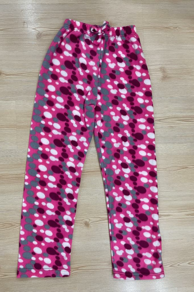 Kadın Polar Pijama Altı Kışlık Lastikli Bel Tek Alt 2XL - Mürdüm Gri