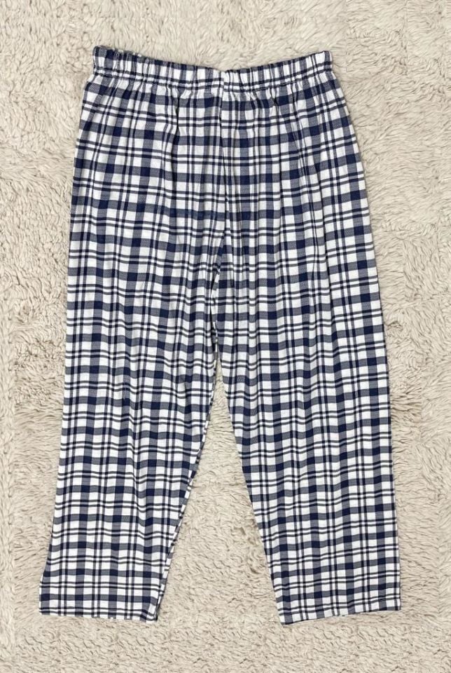 Erkek %100 Pamuk Cepsiz Beli Lastikli Pijama Altı Eşofman Süp Laci Beyaz - L