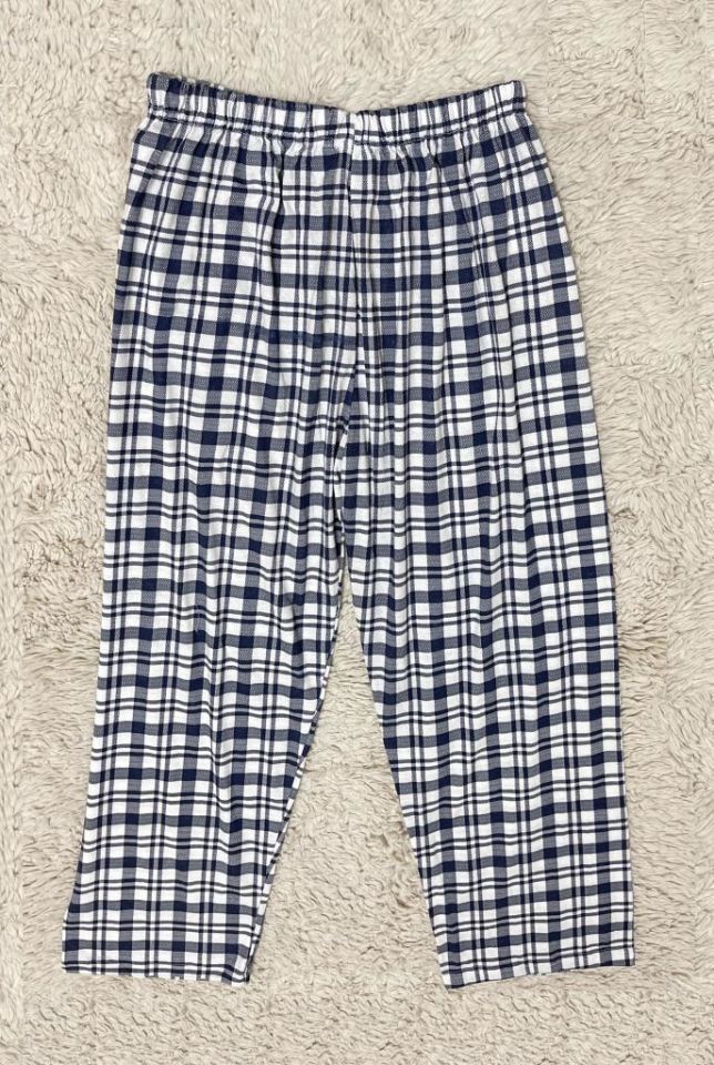 Erkek %100 Pamuk Cepsiz Beli Lastikli Pijama Altı Eşofman Süp Laci Beyaz - XXL
