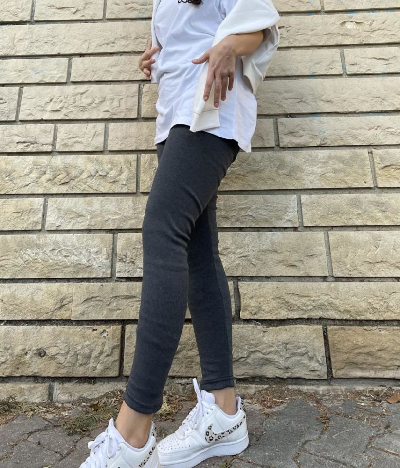 İç Giyim Kışlık İçlik Şardonlu Unisex Ağlı Termal Tayt Füme - STANDART