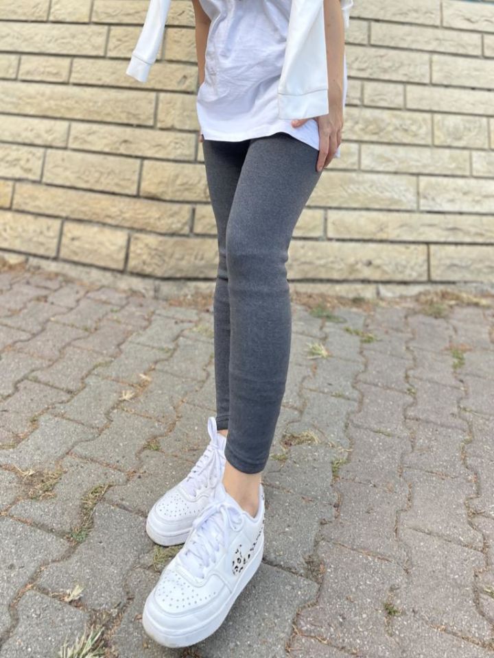 İç Giyim Kışlık İçlik Şardonlu Unisex Ağlı Termal Tayt Füme - STANDART