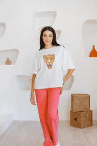 Aslan Detaylı Oversize Tshirt