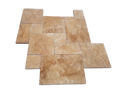 Travertine Dark Walnut Tumbled