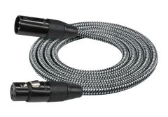 Kirlin MWC 270 PB 6 Mt / BKA Gri-Siyah Örgülü Mikrofon Kablosu