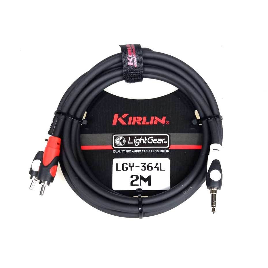 Kirlin LGY 364 L2M BK 3,5 mm TRS - 2 X RCA Kablo