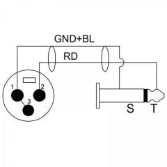 ENOVA EC-A1-XLMPLM2-3 3 mt XLR Çivi Kablo