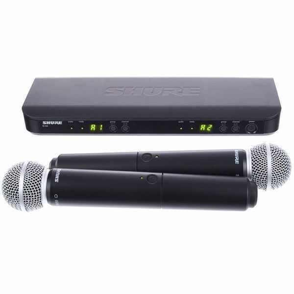 Shure BLX288E/SM58 Kablosuz Çift El Telsiz Mikrofon Seti