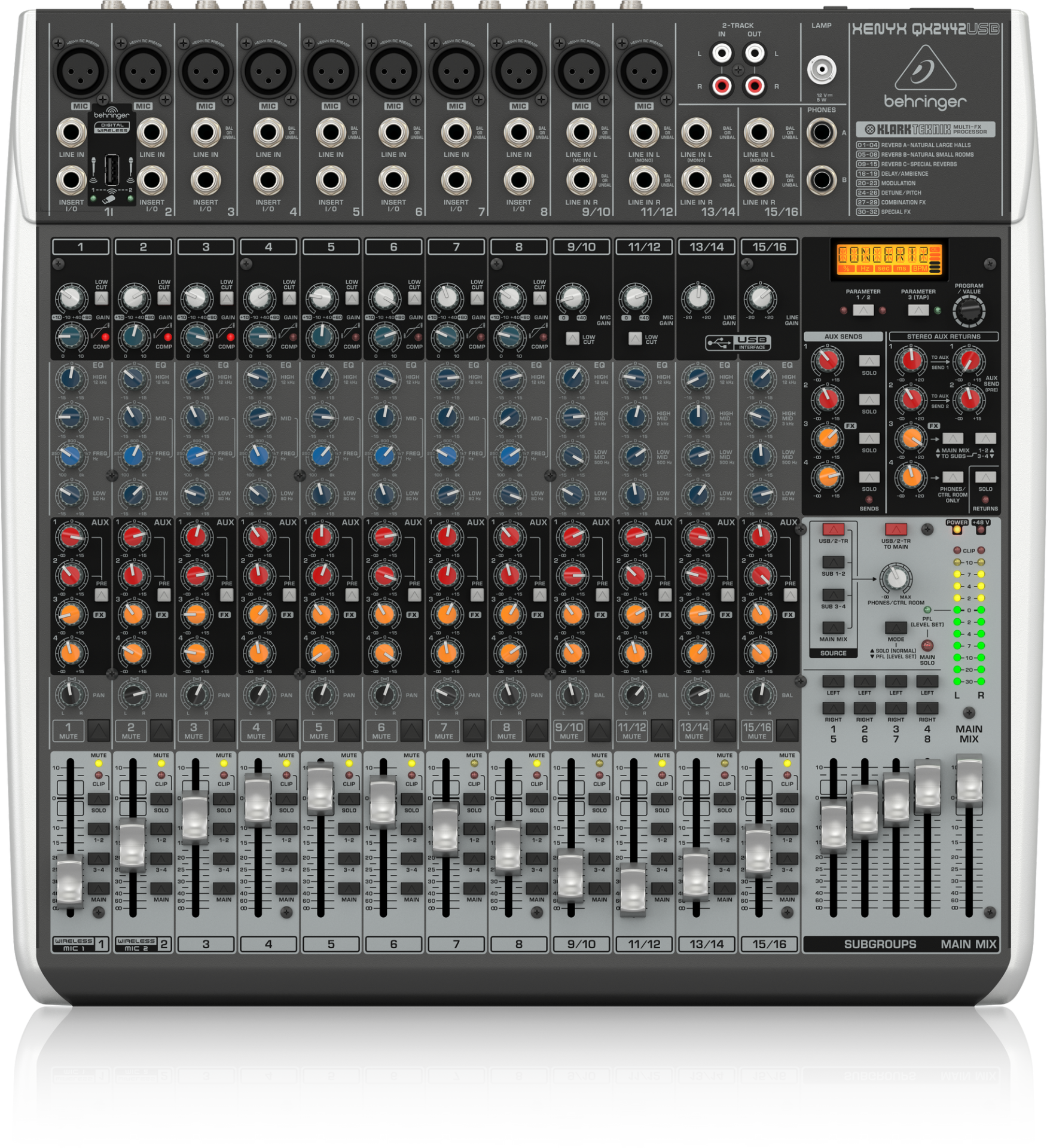 BEHRINGER QX2442USB 24 Kanal Efektli Mikser