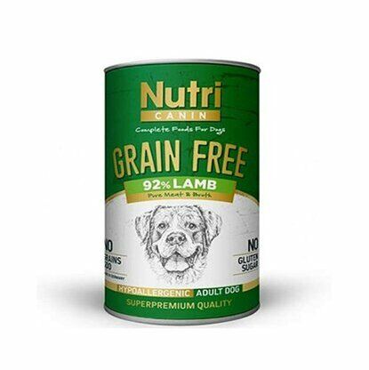 Nutri Canin Grain Free Lamb Tahılsız Köpek Konservesi Kuzulu  400 gr x 6 Paket