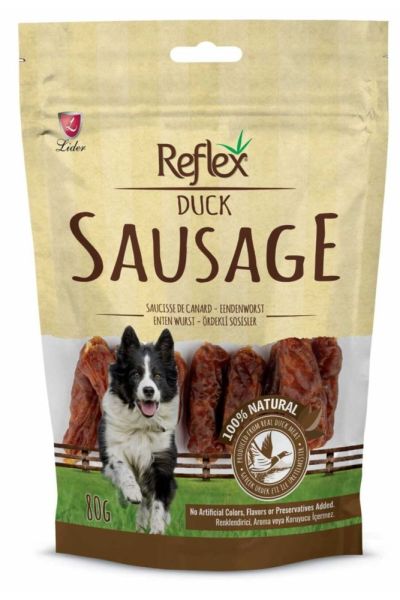 Reflex Sausage Ördekli Sosis 80 gr Köpek Ödül Maması