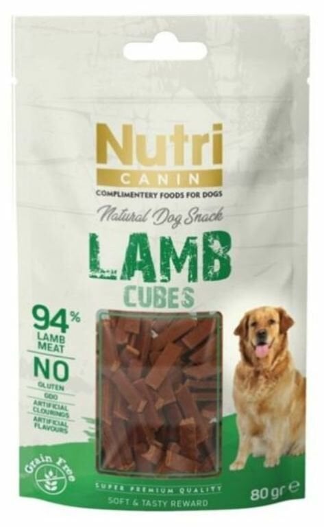 Nutri Canin Natural Dog Snack Lamb Cubes Lamb Dog Prize 80 gr x 2 packs