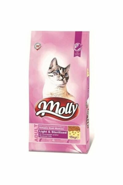 Molly Light Стерилизованный сухой корм для взрослых кошек 15 кг с курицей