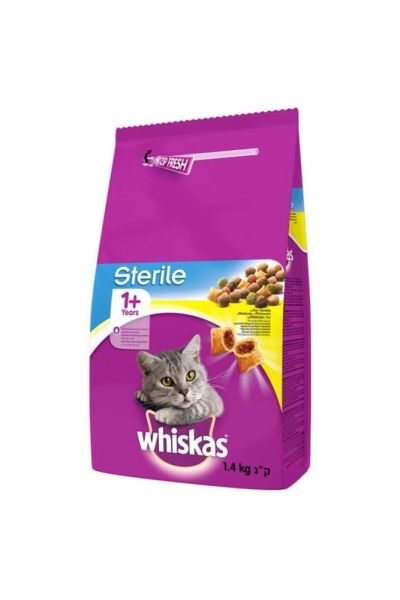 Whiskas Sterile Tavuklu 1.4 kg Kısırlaştırılmış Yetişkin Kuru Kedi Maması