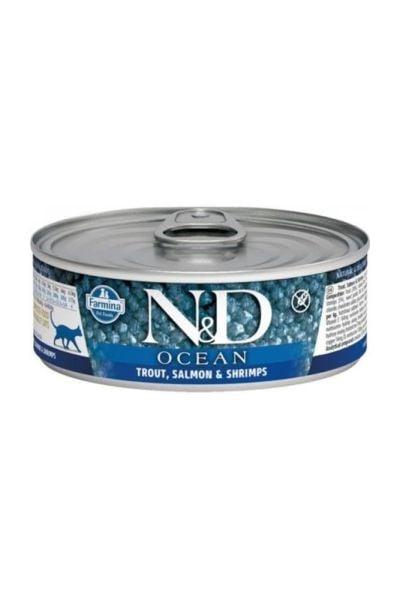 N&D Ocean Alabalık & Somon & Karides Kedi Konservesi 70 gr