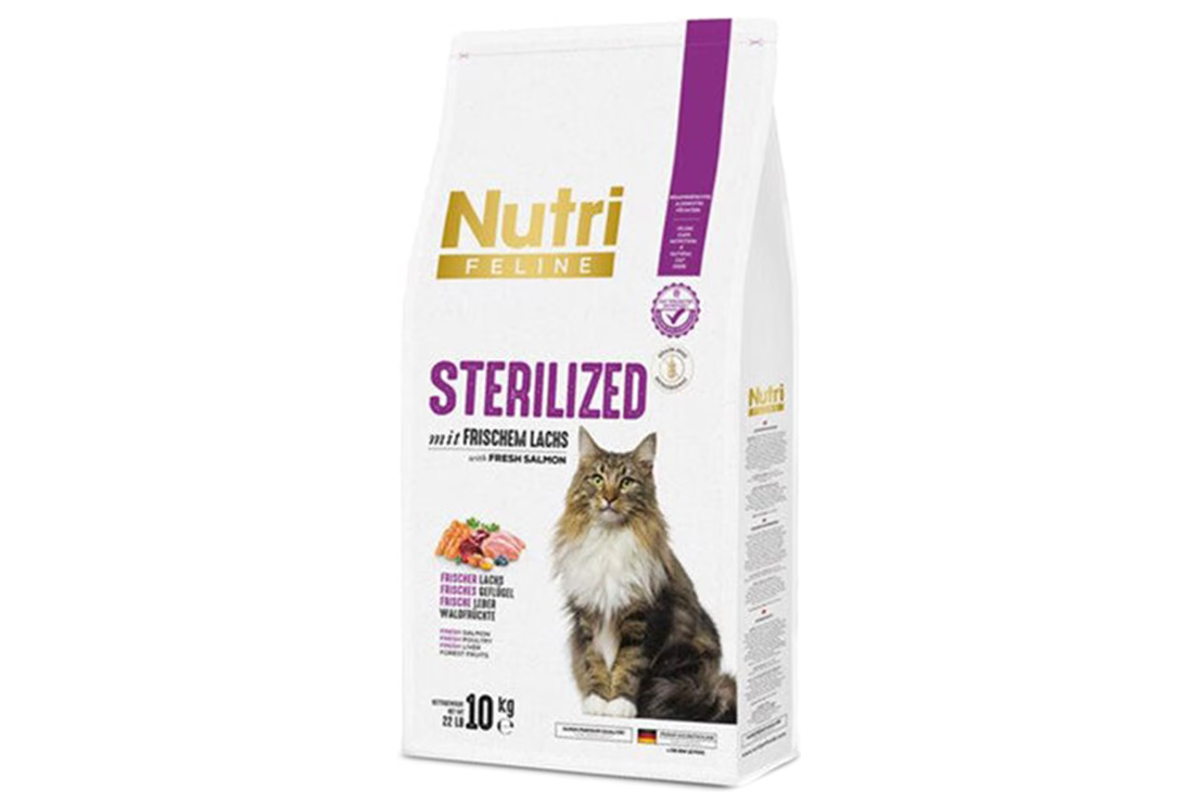 Nutri Feline Sterilised Somonlu 10 kg Yetişkin Kedi Maması