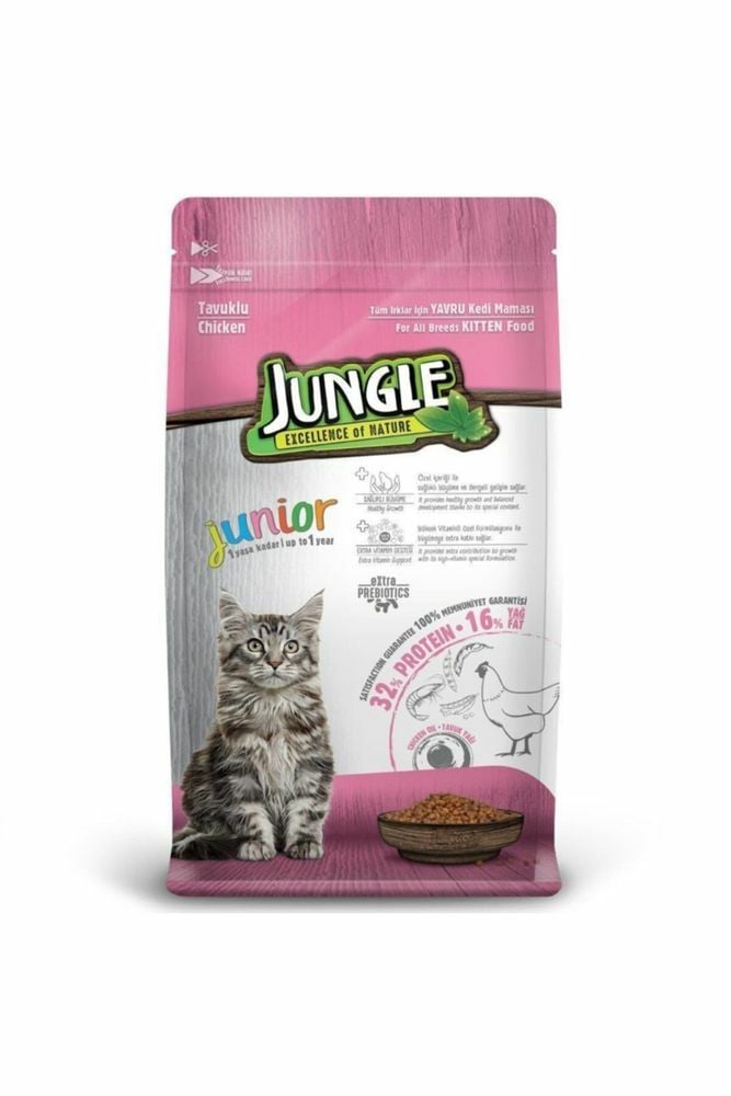 Jungle Junior Tavuklu 15 kg Yavru Kuru Kedi Maması