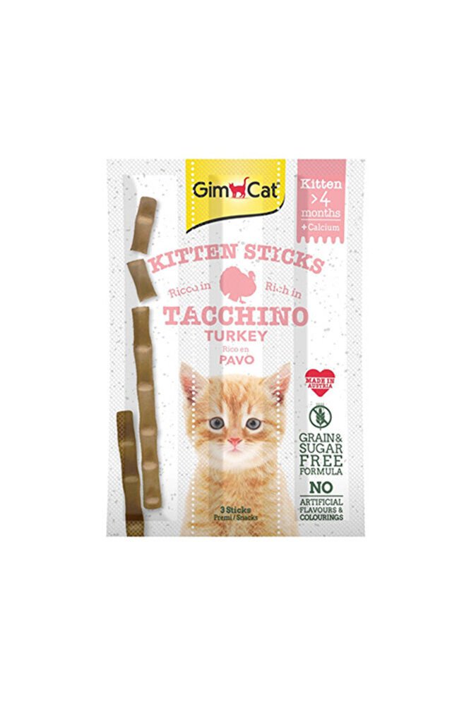 Gimcat Sticks Kitten Hindili 3 gr 3'lü Yavru Kedi Ödül Çubukları