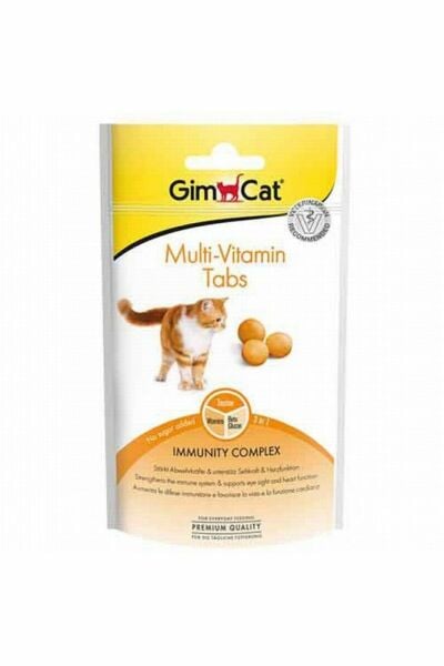 Gimcat Multi-Vitamin Tabs 40 gr Kedi Ödül Tableti
