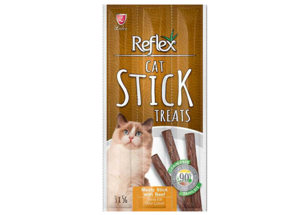 Reflex Tahılsız Stick Biftekli 5 gr 3'lü Kedi Ödül Çubuğu