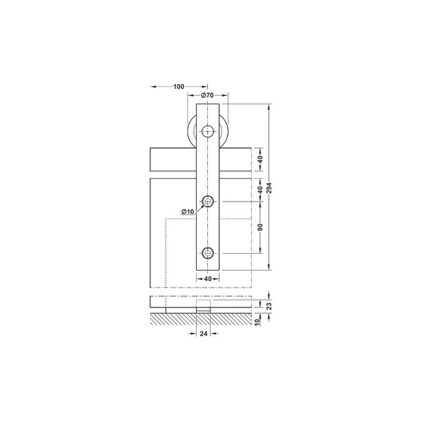 Hafele Design 100S Kayar Kapı Seti 1001-1250mm