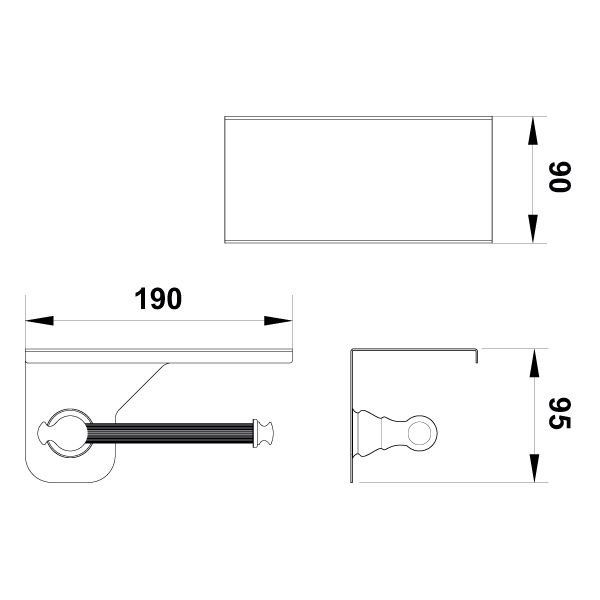 Hafele Tuvalet Kağıtlığı Calisto Etajerli Duvara Monte Antik Bronz Renk