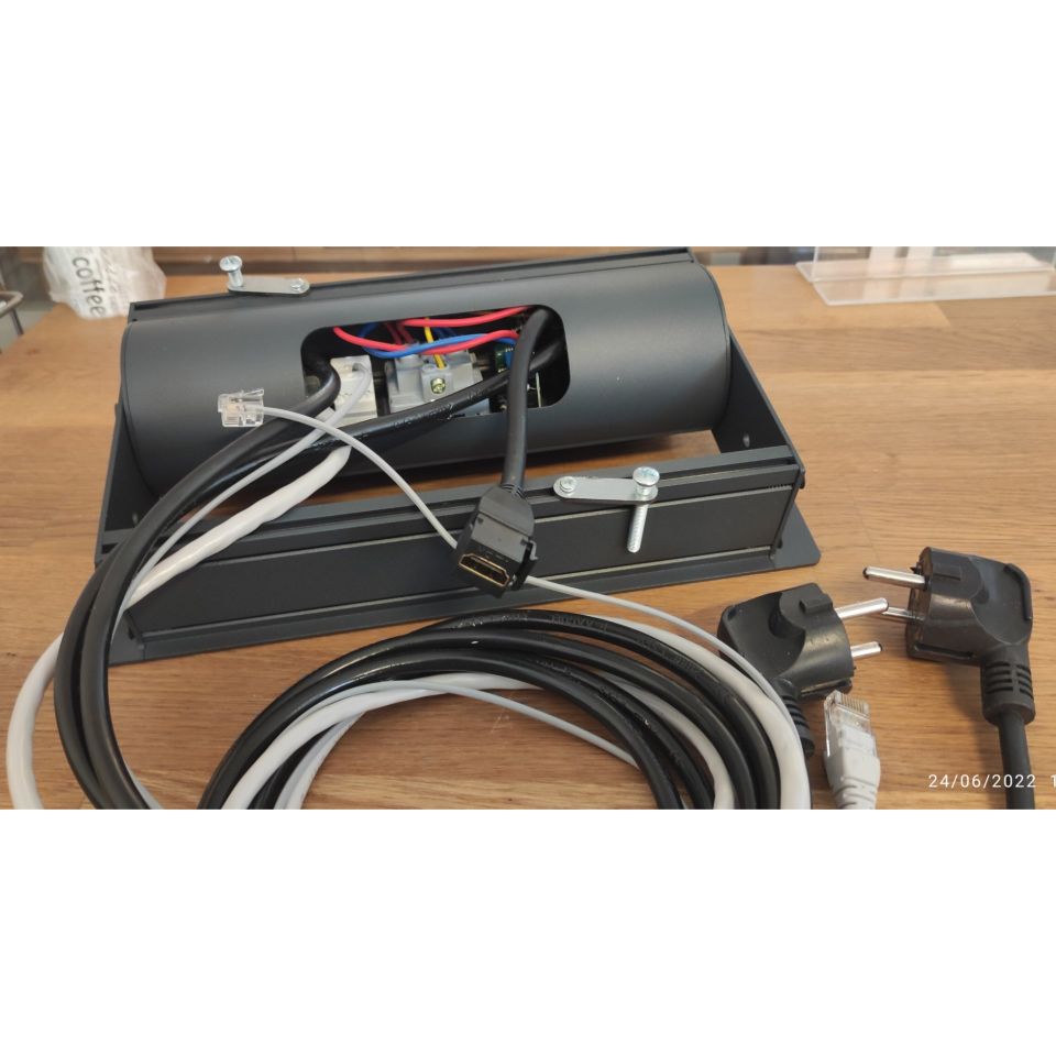 Hafele Goo P2 Priz Ups, Cat6, Cat3, Hdmı, Usb Antrasit Renk