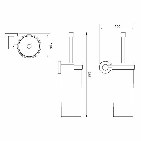 Hafele Tuvalet Fırçalık Ozo Duvara Monte Mat Siyah Renk