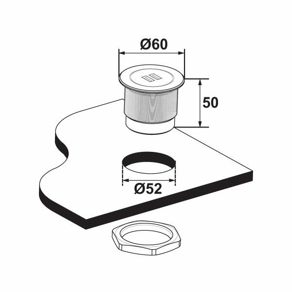 Hafele Usb Ünitesi Port 12V,2.8A Mat Krom Renk
