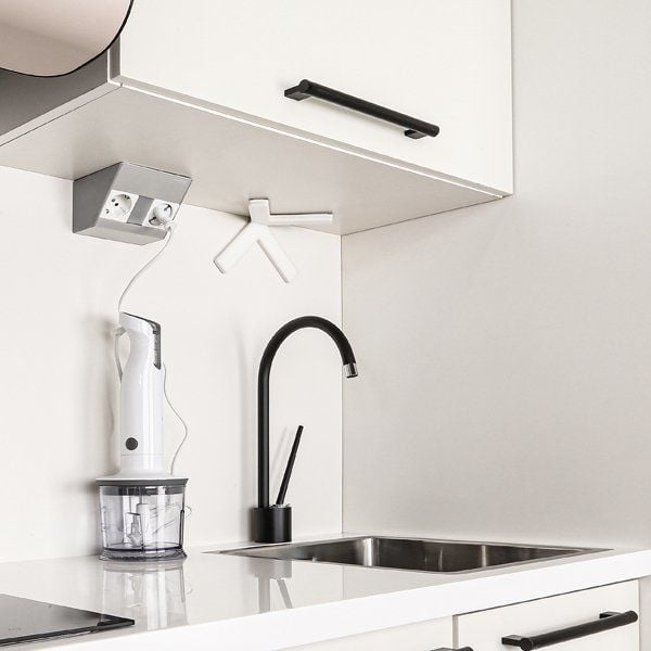 Hafele Tezgah Altı Ulmo İkili Siyah Eloksal Renk