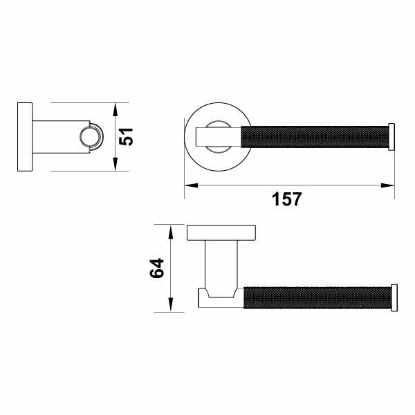 Hafele Tuvalet Kağıtlık Verona Duvara Monte Antik Bronz Renk